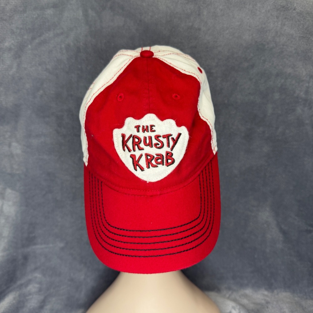 Nickelodeon Krusty Krab Hat Adult‎ OSFM Red White